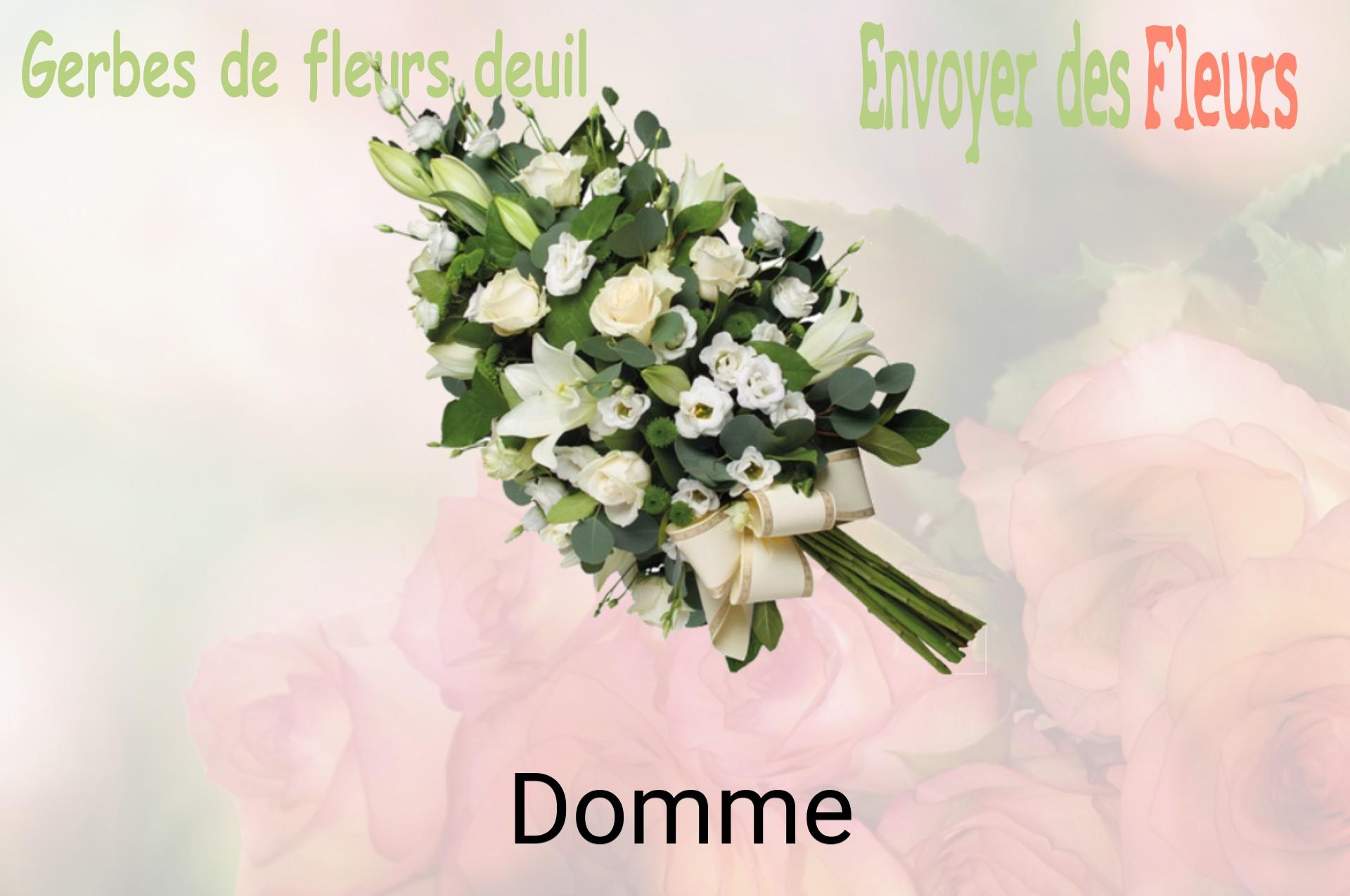 Gerbe de fleurs de deuil livrée à Domme